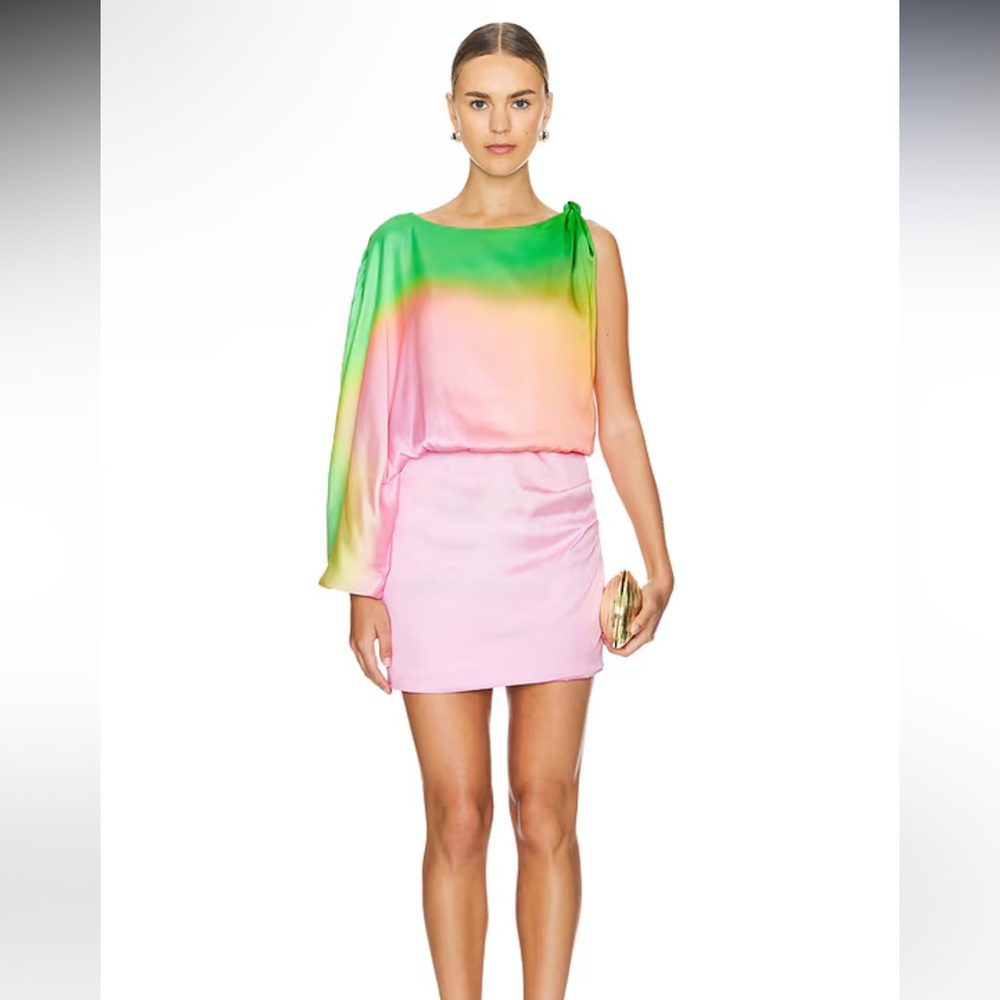 BAOBAB Collection Dally Mini Pink Green Ombre Dress NWT M $270